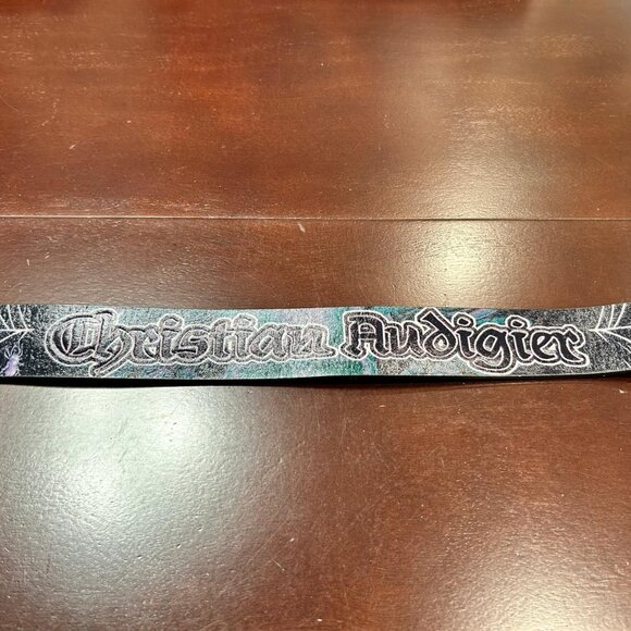 Christian Audigier Vintage Handmade Genuine Leather Belt (Skull/Crystal Effect) - Picture 4 of 10